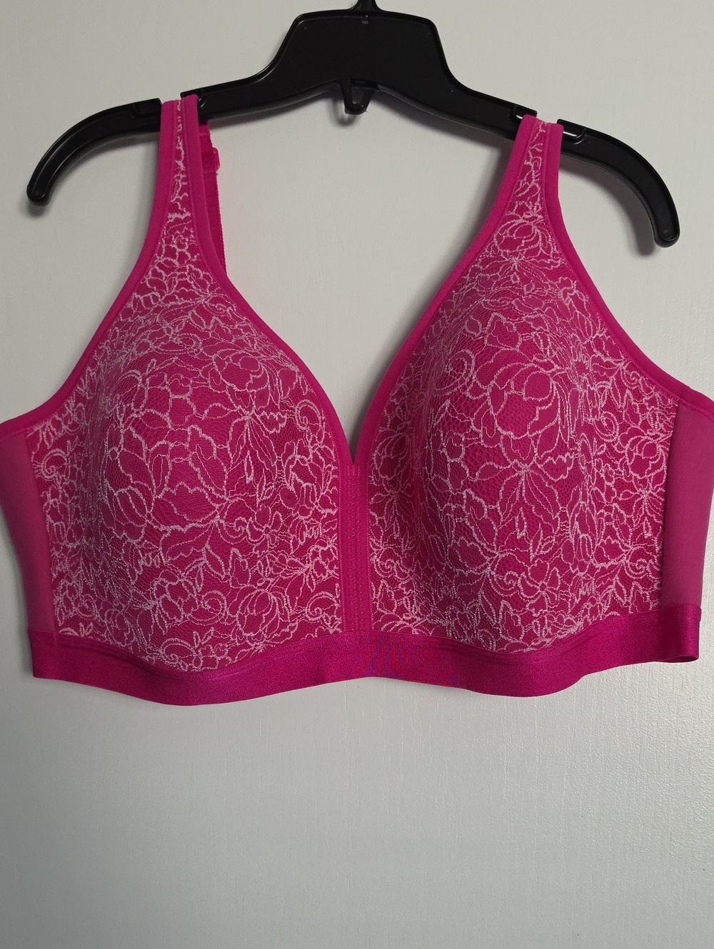 Cacique Pink Lace-Trim Bra - Size 46DD